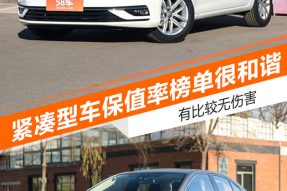 有比较无伤害 紧凑型车保值率榜单很和谐