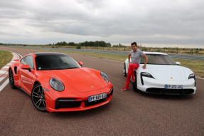 视频比较-Soheil Ayari的测试：保时捷911 Turbo S VS保时捷Taycan turbo S：秒表